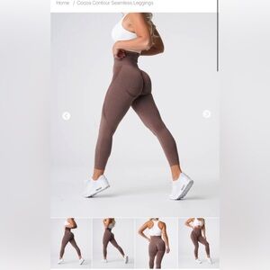 NVGTN cocoa brown - Taupe Contour Seamless Leggings